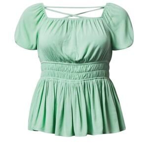 Torrid Washable Crinkle Gauze Cris Cross Back Top Size 2